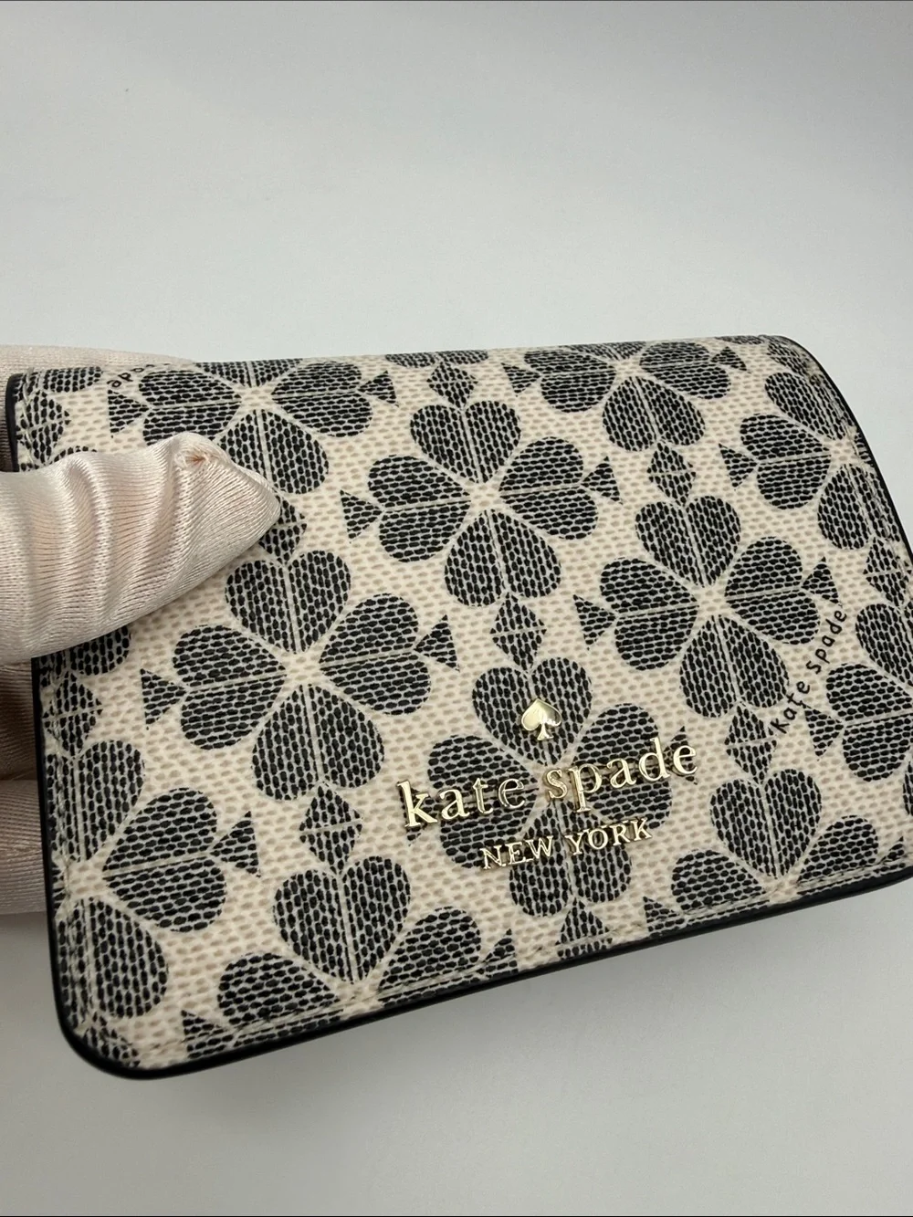 Kate Spade Signature Spade Flower Small Bifold Wallet Black Multi